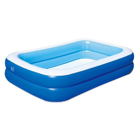 Blue Wave 103-in x 69-in x 22-in Deep Inflatable Rectangular Family Pool w/Cover