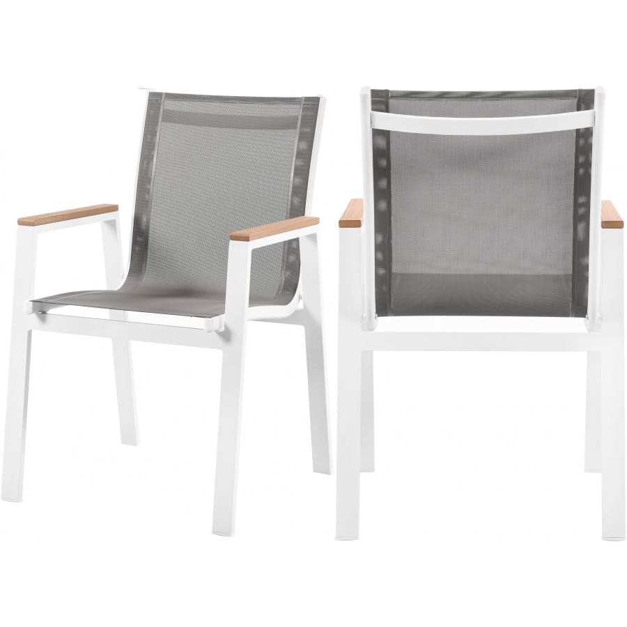Meridian Furniture Nizuc Outdoor Patio Dining Chair 365-AC - Grey - Dining Chairs