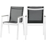 Meridian Furniture Nizuc Outdoor Patio Dining Chair 366-AC - Black - Dining Chairs