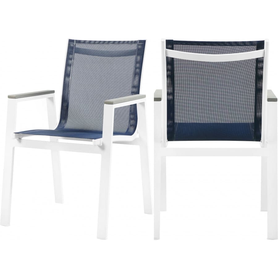 Meridian Furniture Nizuc Outdoor Patio Dining Chair 366-AC - Navy - Dining Chairs