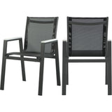 Meridian Furniture Nizuc Outdoor Patio Dining Chair 367-AC - Black - Dining Chairs