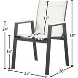 Meridian Furniture Nizuc Outdoor Patio Dining Chair 367-AC - Dining Chairs
