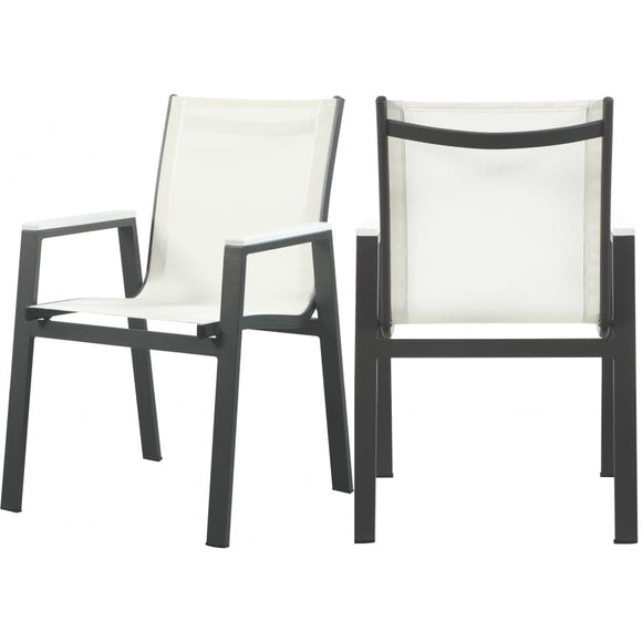 Meridian Furniture Nizuc Outdoor Patio Dining Chair 367-AC - White - Dining Chairs