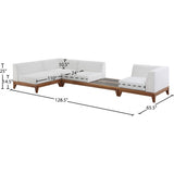 Meridian Furniture Rio Outdoor Off White Waterproof Modular Sectional 4C - Outdoor Furniture