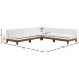 Meridian Furniture Rio Outdoor Off White Waterproof Modular Sectional 5B - Outdoor Furniture