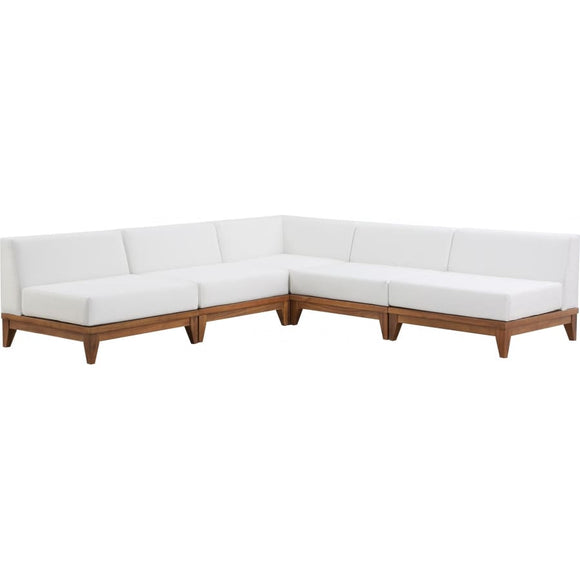 Meridian Furniture Rio Outdoor Off White Waterproof Modular Sectional 5B - Outdoor Furniture
