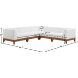 Meridian Furniture Rio Outdoor Off White Waterproof Modular Sectional 5C - Outdoor Furniture