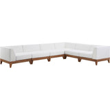 Meridian Furniture Rio Outdoor Off White Waterproof Modular Sectional 6A - Outdoor Furniture