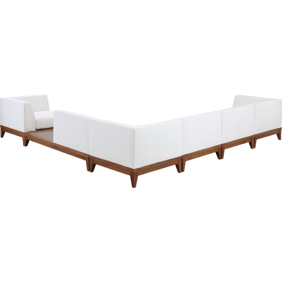 Meridian Furniture Rio Outdoor Off White Waterproof Modular Sectional 6B - Outdoor Furniture
