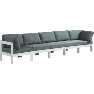 Meridian Furniture Nizuc Outdoor Patio White Aluminum Modular Sofa S150A - White - Outdoor Furniture