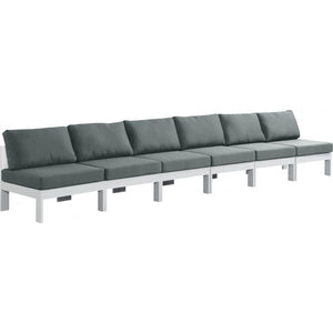 Meridian Furniture Nizuc Outdoor Patio White Aluminum Modular Sofa S180B - White - Outdoor Furniture