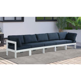 Meridian Furniture Nizuc Outdoor Patio White Aluminum Modular Sofa S150A - Outdoor Furniture