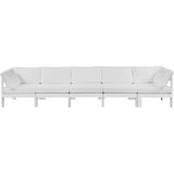 Meridian Furniture Nizuc Outdoor Patio White Aluminum Modular Sofa S150A - Outdoor Furniture