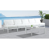 Meridian Furniture Nizuc Outdoor Patio White Aluminum Modular Sofa S150B - Outdoor Furniture