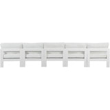 Meridian Furniture Nizuc Outdoor Patio White Aluminum Modular Sofa S150B - Outdoor Furniture