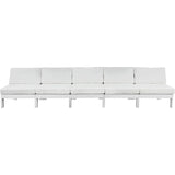 Meridian Furniture Nizuc Outdoor Patio White Aluminum Modular Sofa S150B - Outdoor Furniture