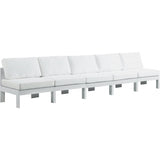 Meridian Furniture Nizuc Outdoor Patio White Aluminum Modular Sofa S150B - White - Outdoor Furniture