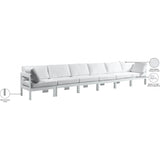 Meridian Furniture Nizuc Outdoor Patio White Aluminum Modular Sofa S180A - Outdoor Furniture