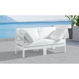 Meridian Furniture Nizuc Outdoor Patio White Aluminum Modular Sofa S60A - Outdoor Furniture
