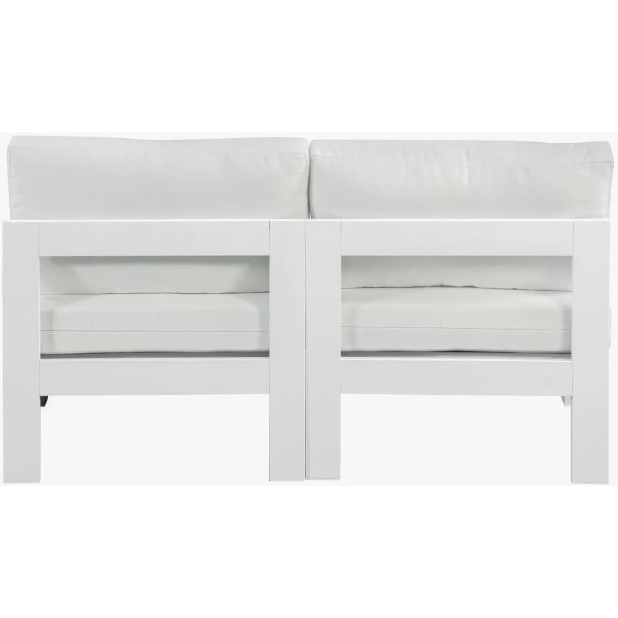 Meridian Furniture Nizuc Outdoor Patio White Aluminum Modular Sofa S60B - Outdoor Furniture
