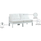 Meridian Furniture Nizuc Outdoor Patio White Aluminum Modular Sofa S60B - Outdoor Furniture