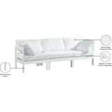 Meridian Furniture Nizuc Outdoor Patio White Aluminum Modular Sofa S90A - Outdoor Furniture