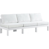 Meridian Furniture Nizuc Outdoor Patio White Aluminum Modular Sofa S90B - White - Outdoor Furniture