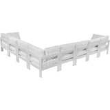 Meridian Furniture Nizuc Outdoor Patio White Aluminum Modular Sectional 8A - Outdoor Furniture