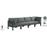 Meridian Furniture Nizuc Outdoor Patio Grey Aluminum Modular Sofa S120A - Outdoor Furniture