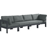 Meridian Furniture Nizuc Outdoor Patio Grey Aluminum Modular Sofa S120A - Grey - Outdoor Furniture