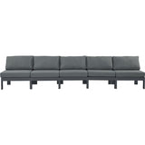 Meridian Furniture Nizuc Outdoor Patio Grey Aluminum Modular Sofa S150B - Outdoor Furniture