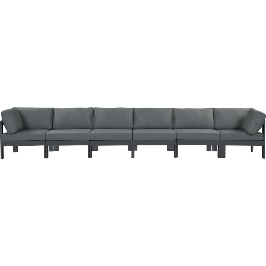 Meridian Furniture Nizuc Outdoor Patio Grey Aluminum Modular Sofa S180A - Outdoor Furniture