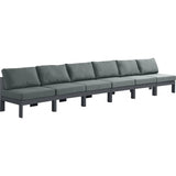 Meridian Furniture Nizuc Outdoor Patio Grey Aluminum Modular Sofa S180B - Grey - Outdoor Furniture