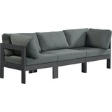 Meridian Furniture Nizuc Outdoor Patio Grey Aluminum Modular Sofa S90A - Grey - Outdoor Furniture