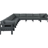 Meridian Furniture Nizuc Outdoor Patio Grey Aluminum Modular Sectional 10A - Grey - Outdoor Furniture