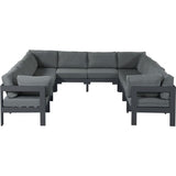 Meridian Furniture Nizuc Outdoor Patio Grey Aluminum Modular Sectional 10B - Grey - Outdoor Furniture
