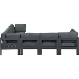 Meridian Furniture Nizuc Outdoor Patio Grey Aluminum Modular Sectional 6A - Outdoor Furniture