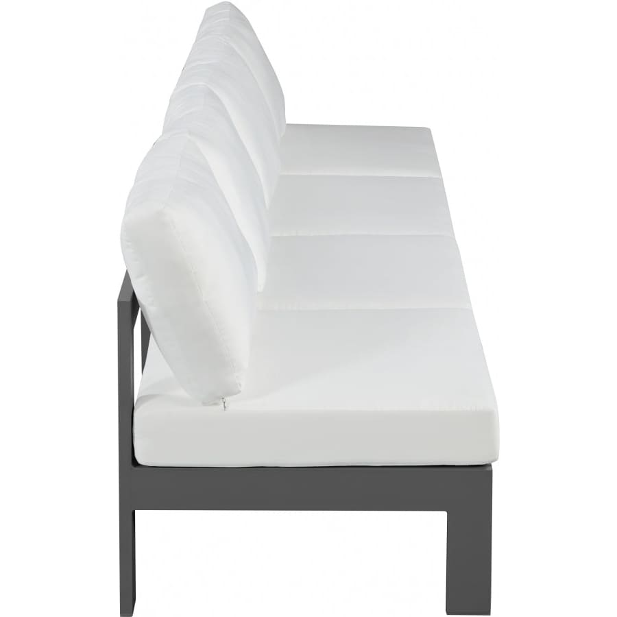 Meridian Furniture Nizuc Outdoor Patio Grey Aluminum Modular Sofa S120B - Outdoor Furniture