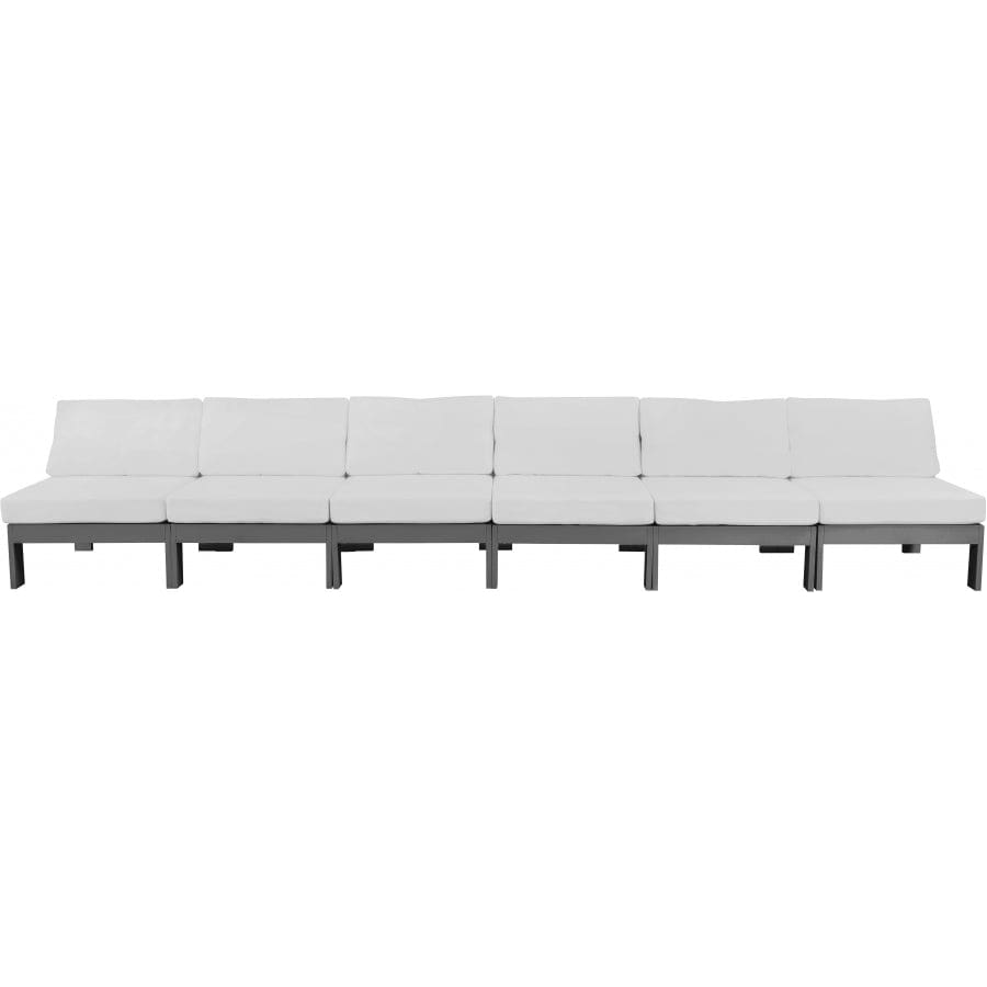 Meridian Furniture Nizuc Outdoor Patio Grey Aluminum Modular Sofa S180B - Outdoor Furniture