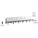 Meridian Furniture Nizuc Outdoor Patio Grey Aluminum Modular Sofa S180B - Outdoor Furniture