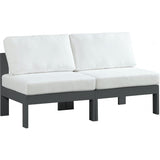 Meridian Furniture Nizuc Outdoor Patio Grey Aluminum Modular Sofa S60B - White - Outdoor Furniture