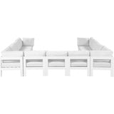 Meridian Furniture Nizuc Outdoor Patio White Aluminum Modular Sectional 11A - Outdoor Furniture