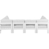 Meridian Furniture Nizuc Outdoor Patio White Aluminum Modular Sectional 6B - Outdoor Furniture