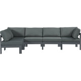 Meridian Furniture Nizuc Outdoor Patio Grey Aluminum Modular Sectional 5C - Grey - Outdoor Furniture