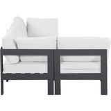 Meridian Furniture Nizuc Outdoor Patio Grey Aluminum Modular Sectional 4A - Outdoor Furniture