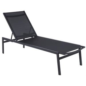 Meridian Furniture Santorini Outdoor Patio Chaise Lounge Chair - Grey Frame - White - Outdoor Furniture