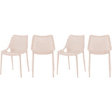 Meridian Furniture Mykonos Outdoor Patio Dining Chair - Pink - Outdoor Furniture