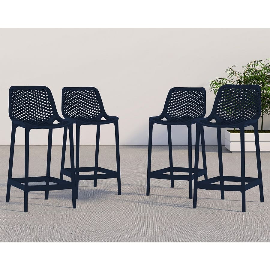 Meridian Furniture Mykonos Outdoor Patio Stools - Outdoor Furniture