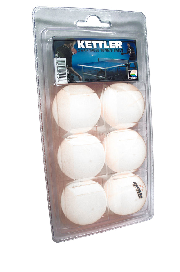 Kettler 1-Star TT Balls, 6-Pack White