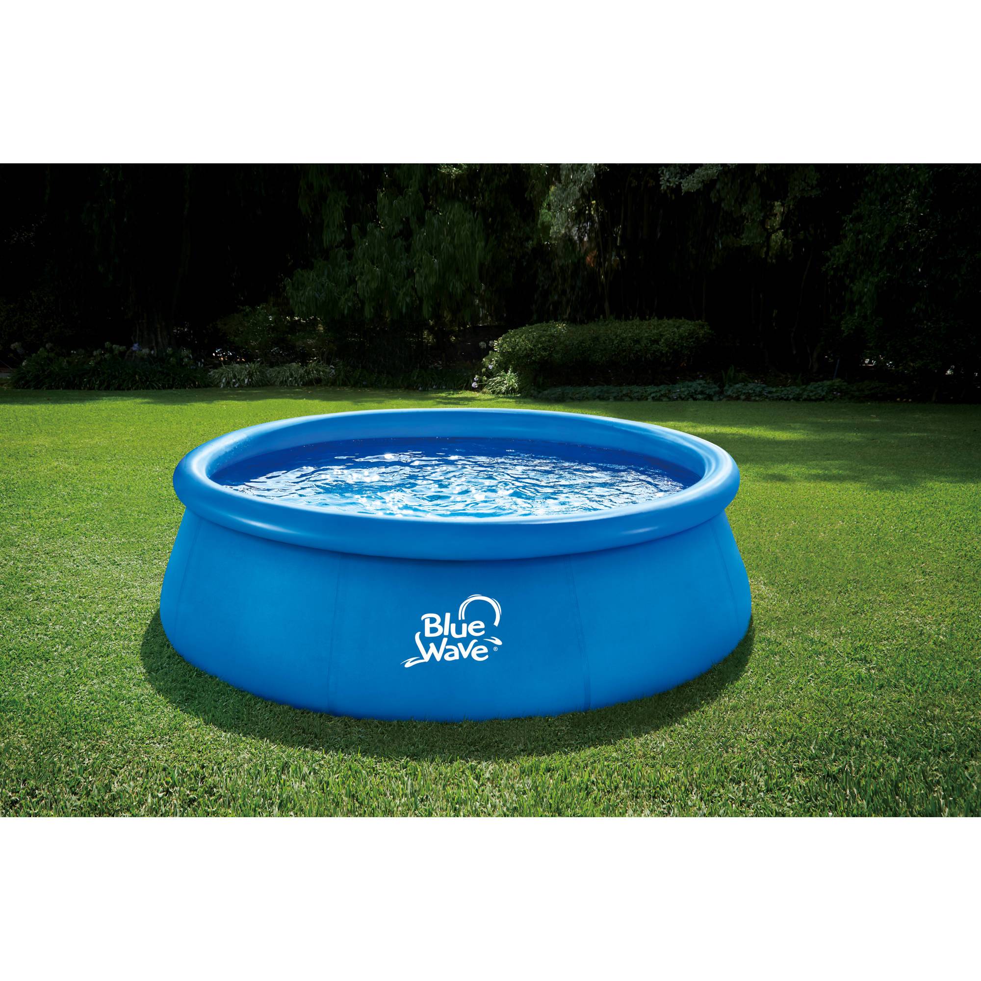 Blue Wave 9-ft Round 30-in Deep Speed Set Family Pool with Cover